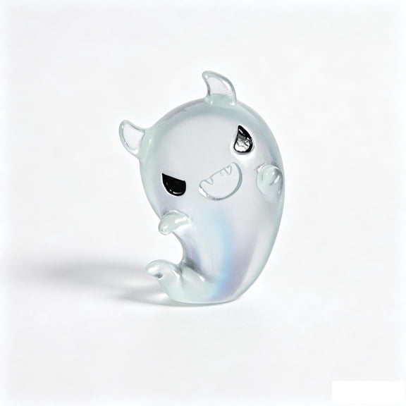 Kumdkd Mini Glow-in-the-Dark Halloween Resin Figurines, 8 Pack Cute Ghost Pumpkin Ornaments for Terrarium DIY, Spooky Miniatures for Party Decor