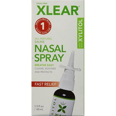 XLEAR Natural Saline Nasal Spray with Xylitol, 1.5 fl