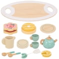 thumbnail image 4 of 1 Set Wooden Tea Set Toy Toddler Tea Set Plaything Children Tea Party Toy, 4 of 5