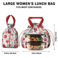 thumbnail image 5 of Pioneer Flower Drawstring Lunch Bag Women - Drawstring Lunch Bag Insulated for Work Office - Stain-Resistant Large Lunchbags for Women with Multi-Pockets, 5 of 6
