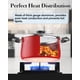 thumbnail image 5 of Cook N Home Juego de Ollas y Sartenes Antiadherentes Batería de Cocina de 10 Piezas, Juego de Cocina con Forma de Vientre con Sartenes y Cacerolas, Compatible con Inducción, Mármol Rojo, 5 of 5