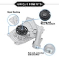 thumbnail image 3 of Bomba de agua Unique Bargains para Hyundai Azera 2007-2009 para Kia Sedona 2006-2009 No.251003C120/251003C131 con kit de juntas, 3 of 6