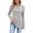 Gray, variant on Vrorvz Womens V Neck Shirt Long Sleeve Top Fall Casual Solid Color Basic Shirts Soft Outfits S-XXL