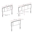 thumbnail image 2 of CorLiving Mia 3-in-1 Expandable Panel Padded Fabric Headboard with Nail Head Trim, 2 of 8