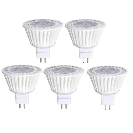 5 Pack Bioluz LED MR16 LED Bulb Dimmable 50W Halogen Replacement Uses 7w 3000K 12V AC/DC UL (Best Mr16 Led Replacement)