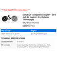 thumbnail image 2 of Clutch Kit - Compatible with 2009 - 2016 Audi A4 Quattro 2.0L 4-Cylinder Turbocharged 2010 2011 2012 2013 2014 2015, 2 of 2