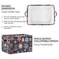 thumbnail image 2 of Yayeee Canvas Storage Basket with Handles for Shelves Fabric Bins Closet Organizer, Christmas Splendor, 2 of 8