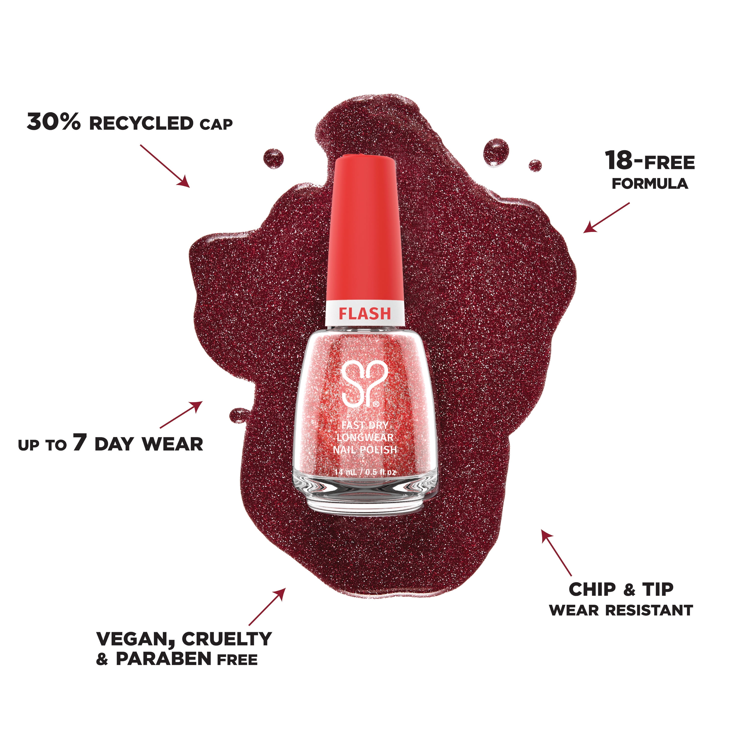 Salon Perfect Flash Nail Polish, 467 News Flash!, 0.5 fl oz