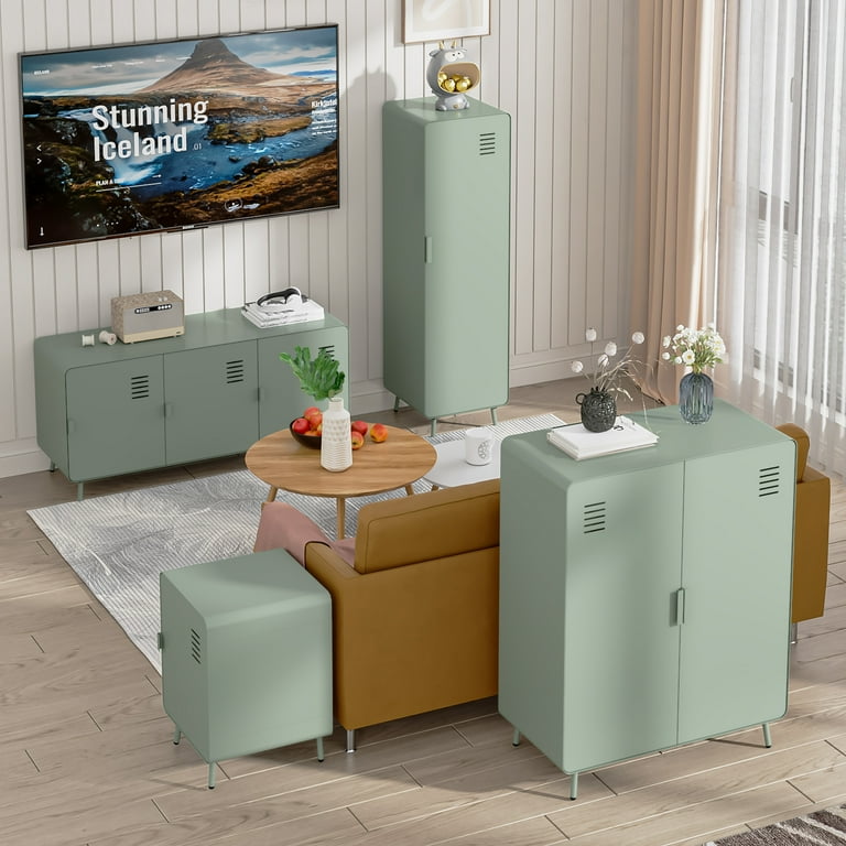 Homy Casa Metal Storage Cabinet with 2 Doors Utility Cabinet for