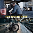 thumbnail image 4 of Skeri 20" Folding Electric Bicycle for Adults - 27MPH Max (Pedal-Assist), City Commuting, 48V Battery, 500W Peak, Aluminum Alloy Frame 49LBS, Adjustable Seat with LCD Display, 4 of 12