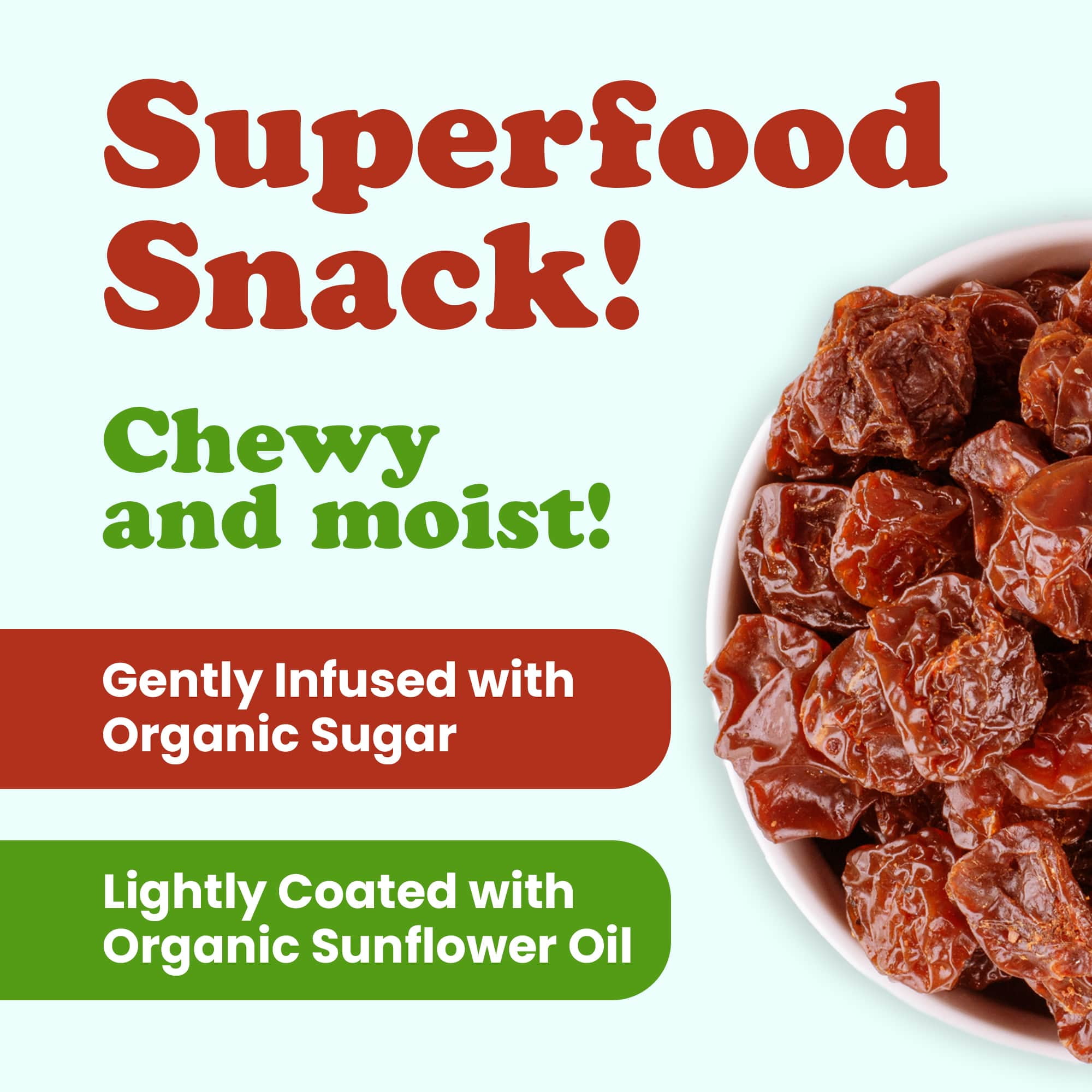 Organic Dried Sour Cherries , 10 Pounds — Non-GMO, Raw, Vegan — by Food to Live