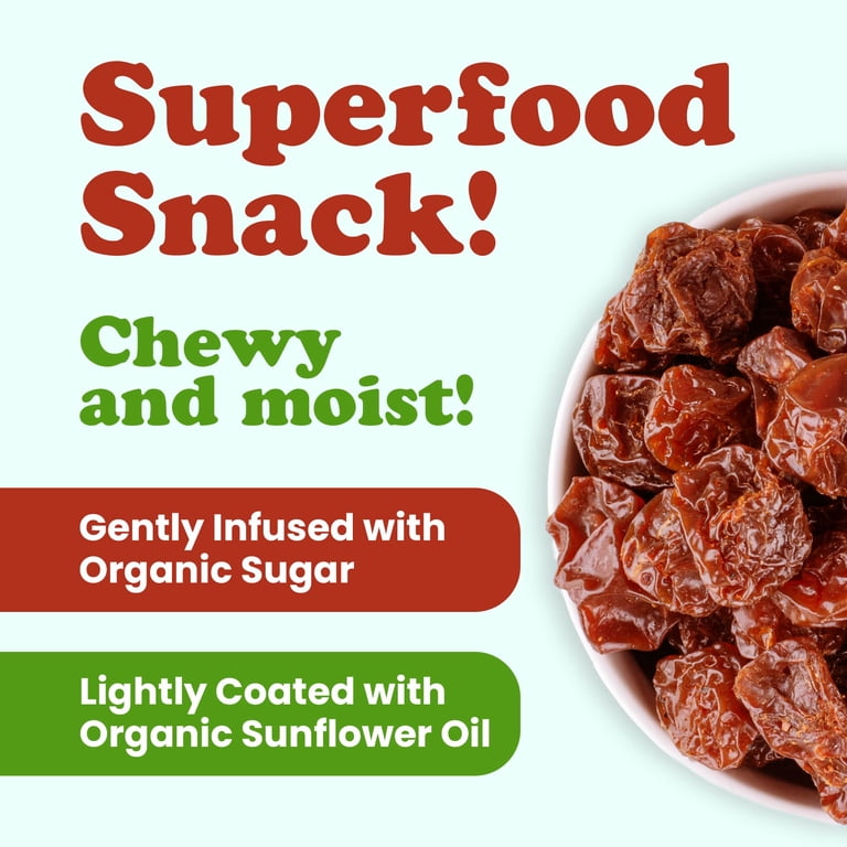 Food To Live Organic Dried Unsweetened Sour Cherries, 8 Oz – Pitted, Non-GMO, Raw, Sun-Dried, No Sugar Added