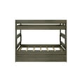 thumbnail image 4 of Max & Lily Solid Wood Modern Farmhouse Twin over Twin Bunk Bed with Trundle, Barnwood Brown, 4 of 7