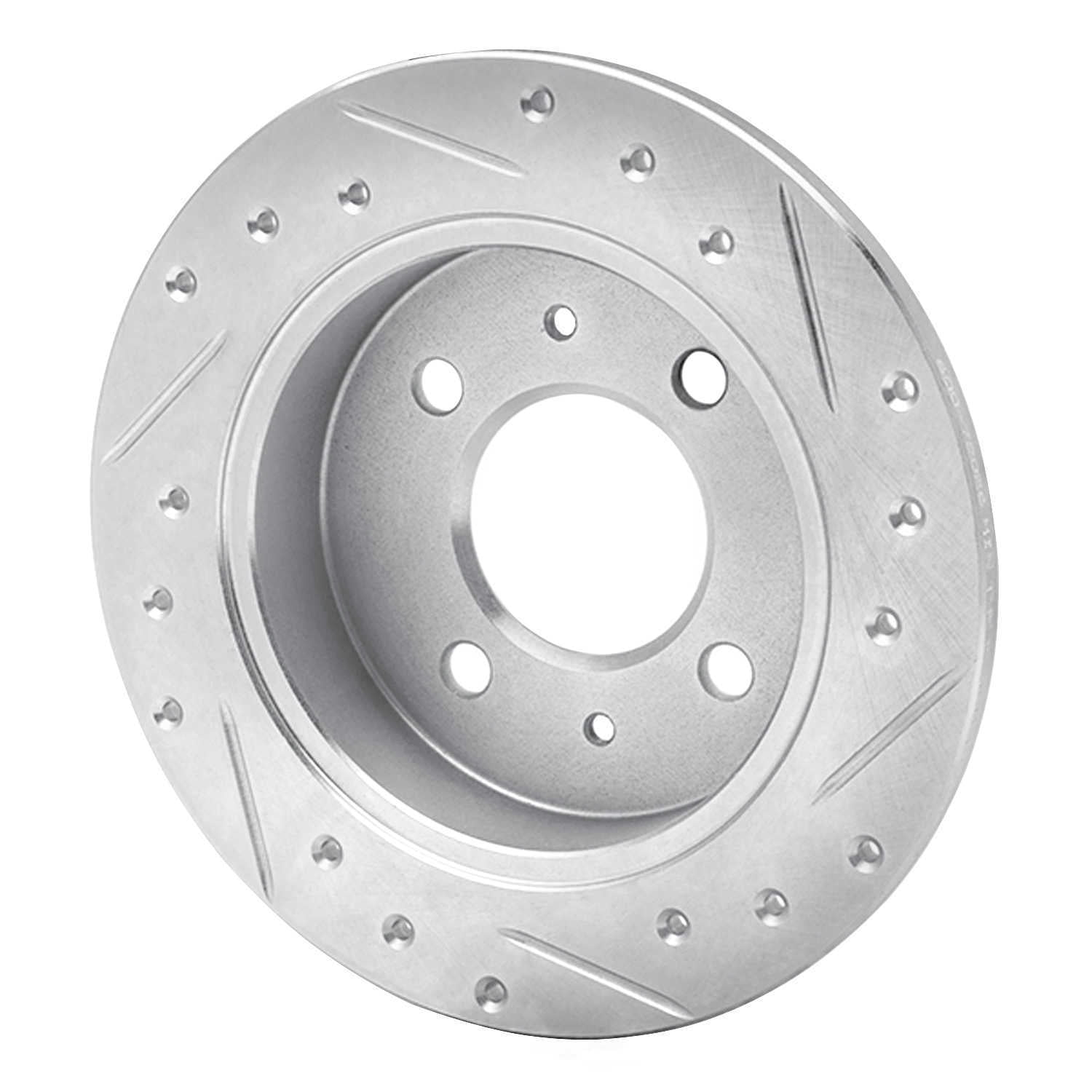Dynamic Friction Company 631-72026L DFC Brake Rotor - Drilled And Slotted - Silver