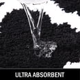 thumbnail image 5 of Alfombra de baño Juego de 2 piezas Alfombrilla de ducha de baño de microfibra y alfombra de inodoro en forma de U, negro, 17x47 + 20x24, F84269, 5 of 5