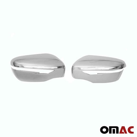 OMAC Side Mirror Cover Caps Fits Nissan Murano 2015-2024, Chrome Silver, 2 Pcs