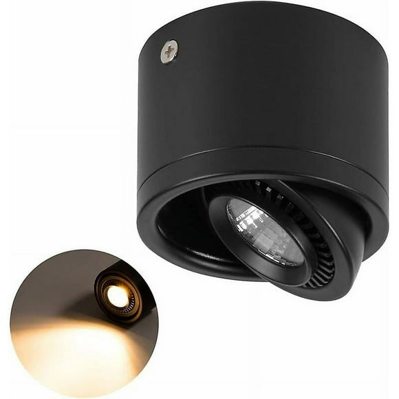 Ceiling spotlight, LED Oritable spotlights, 5W 500lm 3000K Warm White, 85-265V, black oritable spotlight, aluminum ceiling spotlight for dining room k