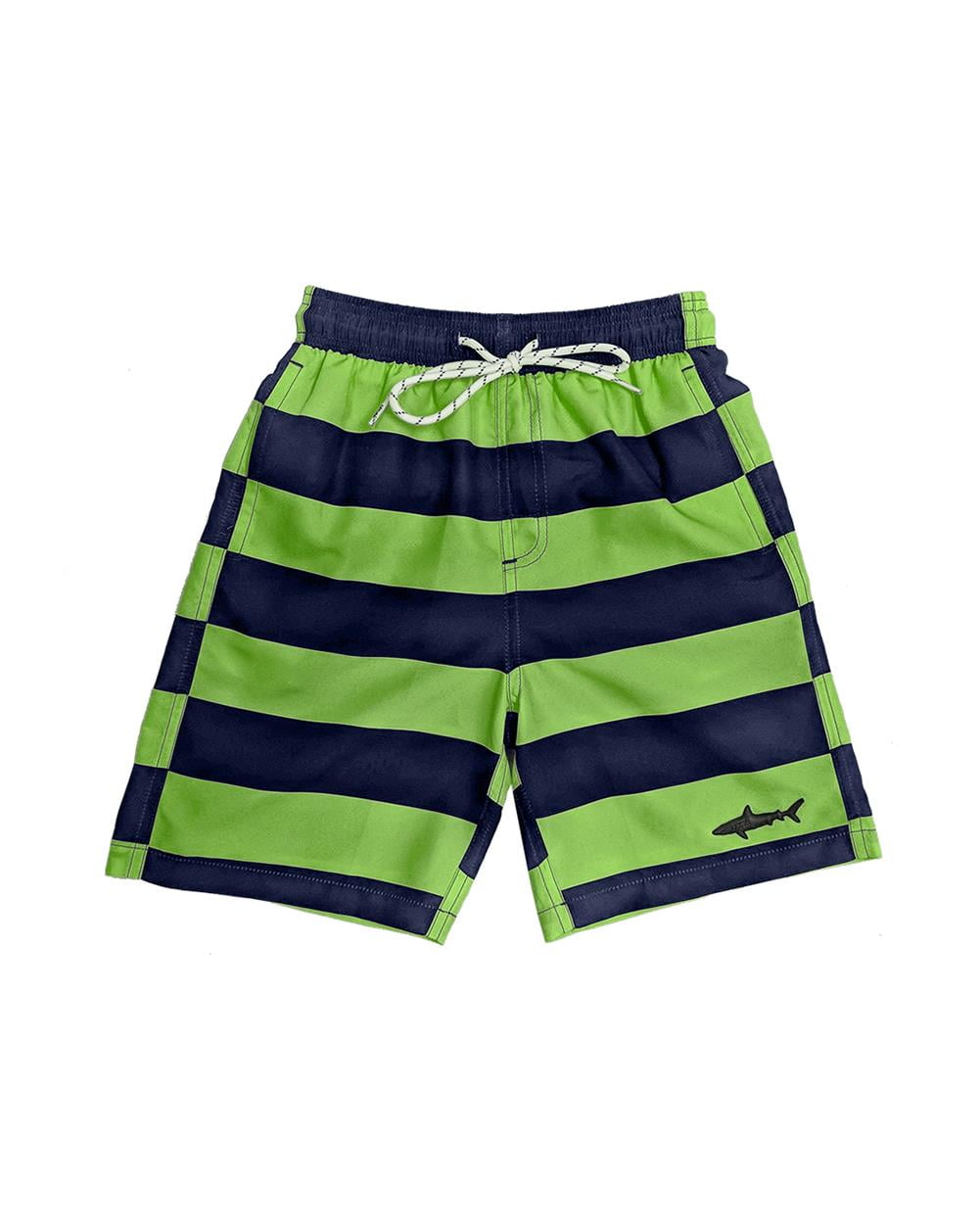 Uzzi Boys Boxer Shorts Quick Dry Swim Trunks Fun Print Boxers, Green ...
