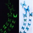 thumbnail image 4 of 48 pieces Bright 3D luminous butterfly Wall Decoration Decals Butterfly stickers Kindergarten living Room Bedroom Home decoration DIY, 4 of 6