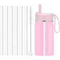 thumbnail image 1 of wonima44 Replacement Straws Compatible with Iron Flask Kids Water Bottle 14oz with Straw Lid- 6 Pack Straws And 1 Pack Cleaning Brush., 1 of 1