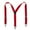 Red, variant on CTM  Elastic Solid Color Suspender with Metal Swivel Hook Clip End (Men)
