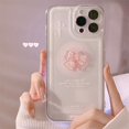 thumbnail image 1 of Funda transparente de Color epoxi para iPhone, carcasa decorativa tridimensional para iPhone 11, 12, 13 Pro Max, 14 Plus, X, Xs, Xr, 1 of 4