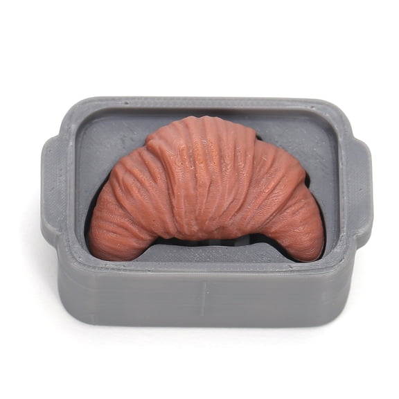 Clicker Squeeze Toys 3D Printed Croissant Squeeze Relaxation Toys for Adult Relaxation Relief Cute Desk Decor for Office Work Gift for Dessert Lovers