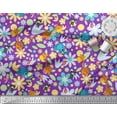 thumbnail image 3 of Soimoi Rayon Crepe Fabric Floral,Bird & Animal Cartoon Fabric Prints by Yard 46 Inch Wide, 3 of 3