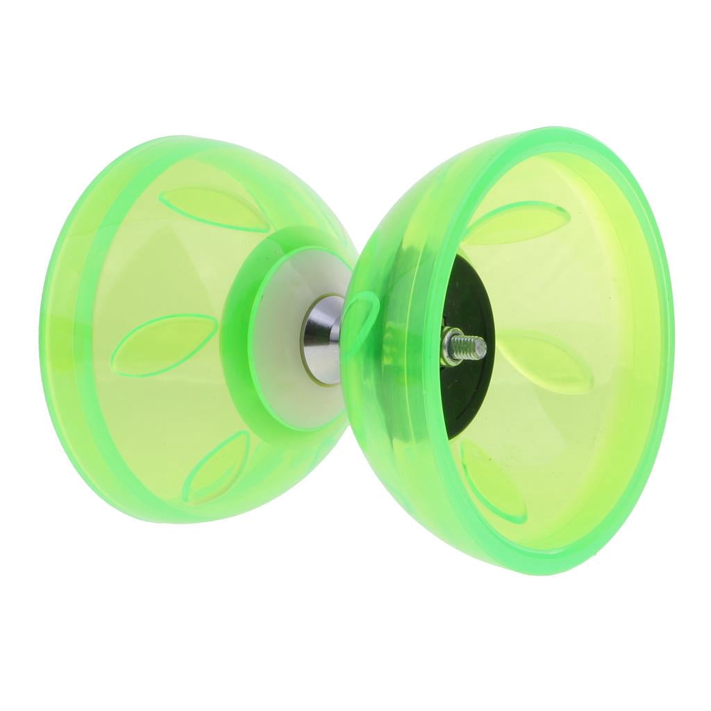 Dualoai 3Ball Bearing Pro Diabolo Set + Metal Diabolo Handsticks + String 13cm Green