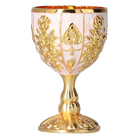 Copa de Cáliz Vintage de 2 Uds Copas de Vino Reales de 30ML Adornos Retro Dorados de Alto Grado Europeo para la Colección del Hogar ANGGREK Otros
