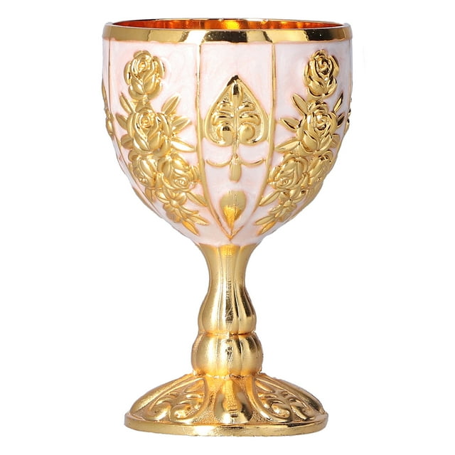 Copa de vino dorada, 2 piezas, copa de 30 ml, adornos retro europeos, copa de vino, innovación moderna