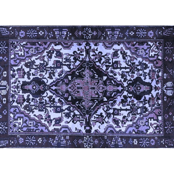 Ahgly Company Indoor Rectangle Persian Blue Traditional Area Rugs, 5' x 7'