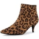 thumbnail image 1 of Botines de Tobillo de Tacón Bajo de Aguja Allegra K Leopardo 37, 1 of 7