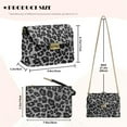 thumbnail image 6 of SCRAWLGOD Leopard Print Black Gray Small Crossbody Bags for Women Trendy, PU Leather Womens Cell Phone Purse Crossbody Handbag Purse with Detachable Chain, 6 of 7