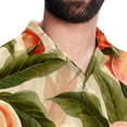 thumbnail image 5 of Peach Men's Short Sleeve Spread Collar Poplin Shirt, Casual Printed Button Down Summer Beach Tops for Men, Unisex Comfortable Shirts, 5 of 6
