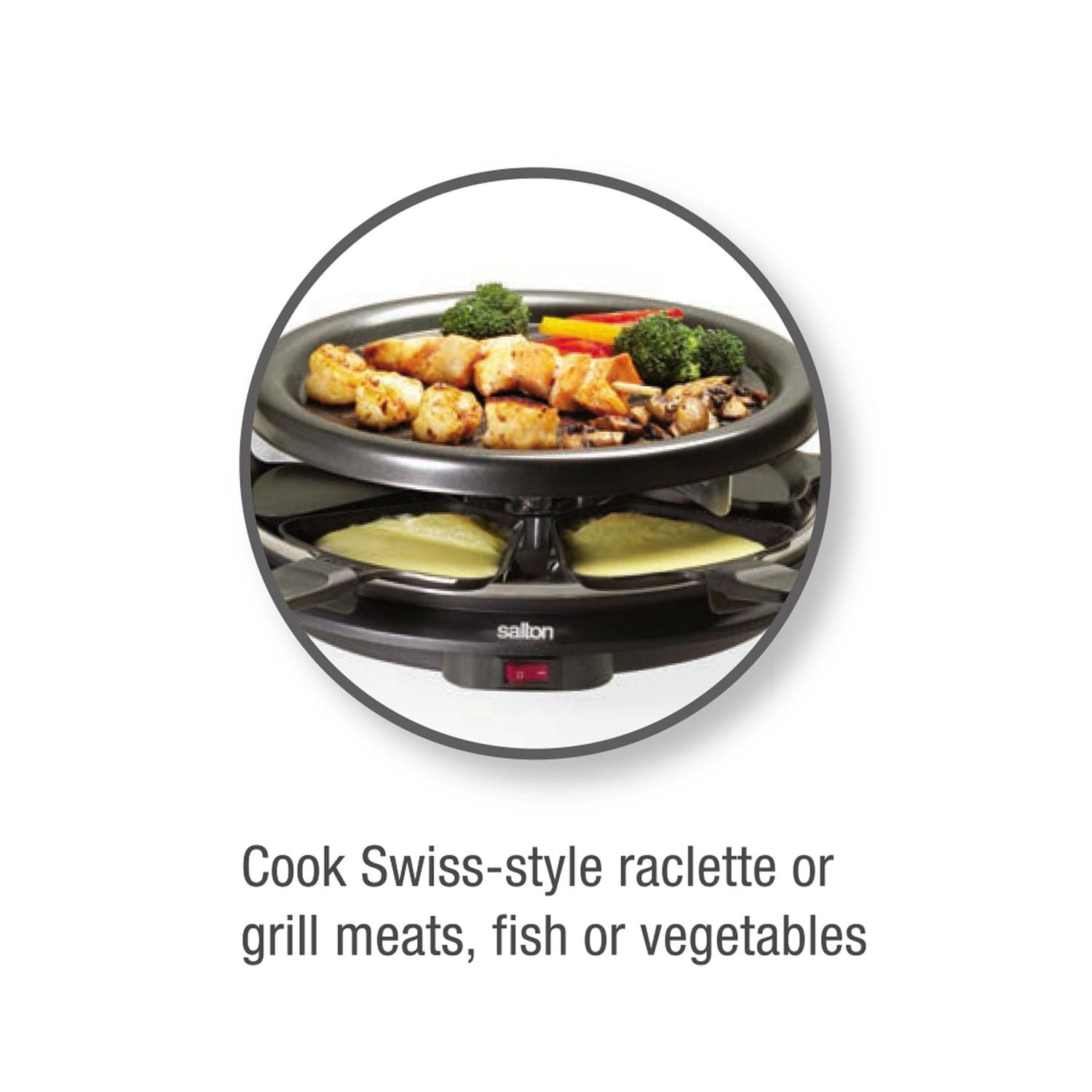 Salton Gril 'Party' et Raclette TPG315 6 Personne, 900W