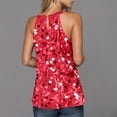 thumbnail image 6 of FRSASU Womens Summer Tops Womens Sequin Tops Sleeveless off Shoulder Glitter Sparkly Party Blouse V-Neck Dressy Tops for Evening Party Red L, 6 of 7