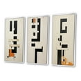 thumbnail image 3 of Designart "Abstract Monochrome Minimalism New Order II" Modern Geometric Framed Wall Art Set Of 3 - Black Abstract Frame Gallery Set For Office Decor, 3 of 7