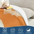 thumbnail image 5 of 60x80 inch Crystal Fleece & Arctic Fleece Blanket Soft Bed Throws for Home or Camping Orange and White Bats, 5 of 7