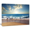 thumbnail image 1 of Design Art Sea Sunset Seascape Photography Canvas Art Print, 1 of 2