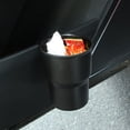thumbnail image 2 of Cubo de basura para coche con gancho, portavasos para vehículo, mini cubo de basura portátil Negro, 2 of 8