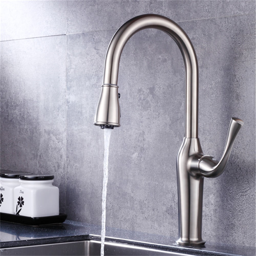 Kepooman 7505 Kitchen Bathroom Faucet, Kitchen Sink Faucet with Pull Down Sprayer, Home Single Handle High Arc Pull out Faucet Kepooman 7505 Kitchen Bathroom Faucet, Kitchen Sink Faucet with Pull Down Sprayer, Home Single Handle High Arc Pull out Faucet