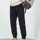 thumbnail image 1 of Pantalones largos de moda para hombre, casuales, de color sólido, con bolsillos y cremallera, cintura elástica, de poliéster., 1 of 5