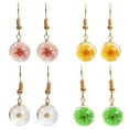 thumbnail image 5 of SPRING PARK Women Fashion Ball Round Hook Circle Flower Drop Dangle Earrings Women Jewelry Gift, 5 of 7