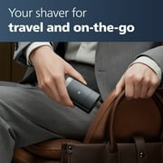 Philips Norelco Compact Portable MenS Travel Electric Wet & Dry Facial Shaver, Rechargeable For On-The-Go, 2 Month Battery Life On 1 Charge, Waterproof, with Travel Case & Protective Cap, PQ888/81