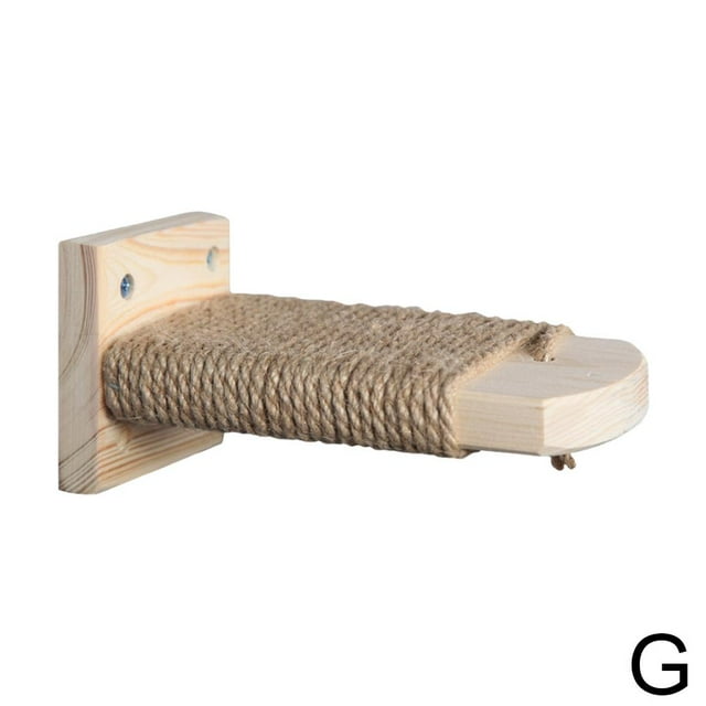 Wall Mounted Cats Climbing Shelf Wood Step Stairway Sisal Scratching Pet Tree Jumping Perch Platform Perch Wall Pets Inside Steps Ladder Wall cage, Step Pets cage, Perch Wall Inside Inside Cli