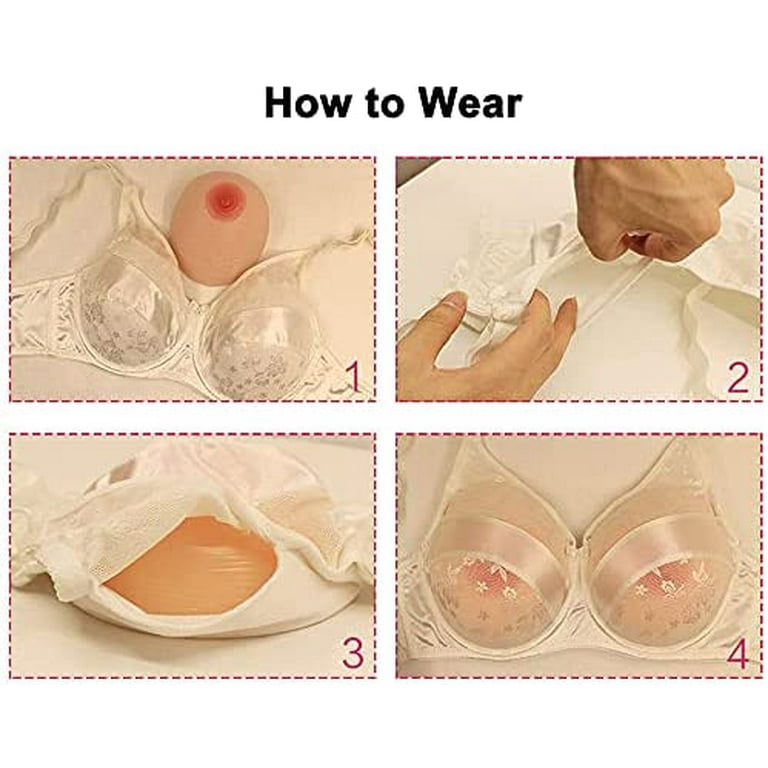 Special Pocket Bra for Silicone Breast Forms Post Surgery Mastectomy  Crossdress White Bra Size 40/90 