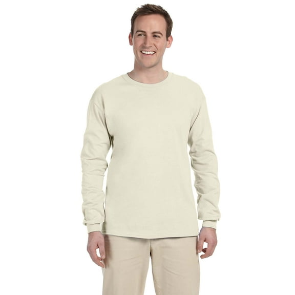 Gildan Ultra Cotton Adult Long Sleeve Tee , G240 , Natural , XX-Large