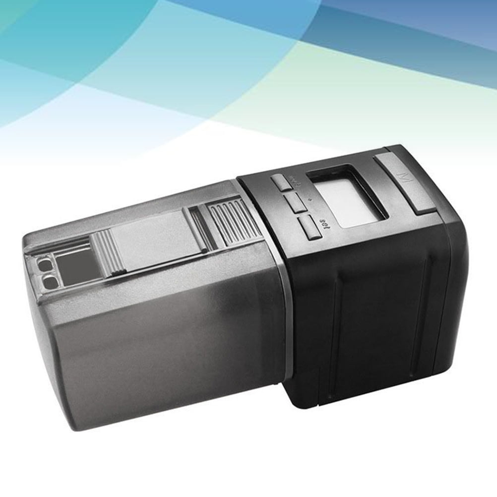 OULII Automatic Fish Feeder Black for and Consistent Pellet Dispensing in Aquariums and Fish Tanks
