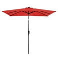 thumbnail image 1 of Sun-Ray 9'x7' Rectangular Solar Lighted Umbrella - Ruby Red, 1 of 3